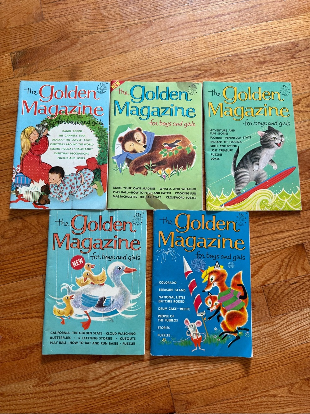 The Golden Magazine for Boys and Girls Lot of 5 1960’s Craft Puzzles Stories VTG